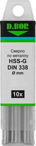 Сверло по металлу D.BOR HSS-G 6.7х63/101 мм шлифованное DIN 338 (10 шт.) D-TD-338-HSS-067-10 - изображение 2