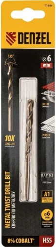 Сверло по металлу Denzel HSS Co-8% 6 мм, 71444 - изображение 4