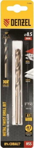 Сверло по металлу Denzel HSS Co-8% 8,5 мм, 71456 - изображение 4