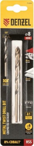Сверло по металлу Denzel HSS Co-8% 8 мм, 71454 - изображение 4
