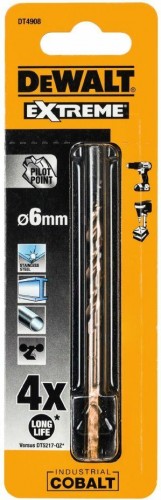 Сверло по металлу DeWALT 6,0 x 57 / 93 мм HSS-CO Extreme кобальтовое DT4908-QZ DT4908-QZ - изображение 2