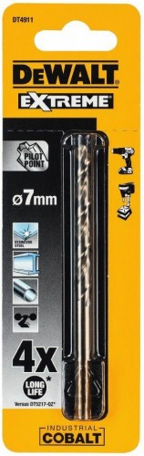 Сверло по металлу DeWALT 7,0 x 69 /109 мм HSS-CO Extreme кобальтовое DT4911-QZ  DT4911-QZ - изображение 2