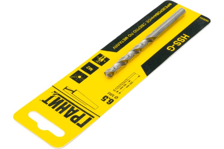 Сверло по металлу ГРАНИТ HSS-G 6,5х101/63 165053 - изображение 3