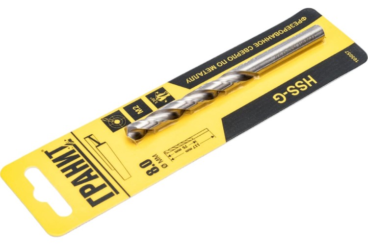 Сверло по металлу ГРАНИТ HSS-G 8,0х117/75 165057 - изображение 3