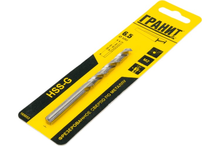 Сверло по металлу ГРАНИТ HSS-G 6,5х101/63 165053 - изображение 2