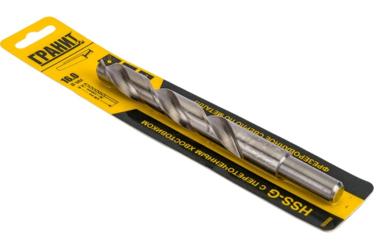 Сверло по металлу ГРАНИТ HSS-G 16,0х178/120 165088 - изображение 4