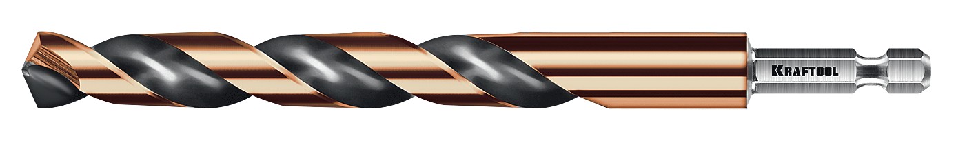 Сверло по металлу KRAFTOOL НЕХ-1/4", d 10.0х133 мм 29652-10