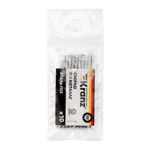 Сверло по металлу Kranz 2,5х57х30 мм 10 шт. KR-91-0608 - изображение 3