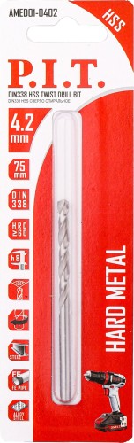 Сверло по металлу P.I.T. AMED01-0402 4,2x75мм - изображение 2