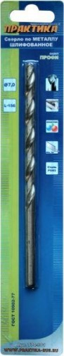 Сверло по металлу ПРАКТИКА удлиненное Р6М5 7,0х156 мм 774-801