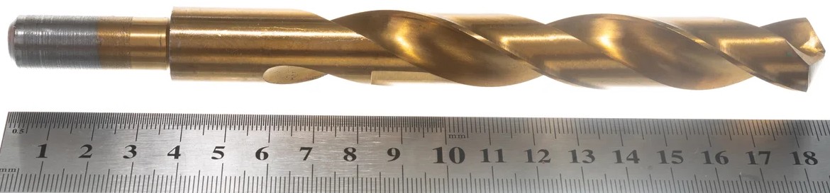 Сверло по металлу Профоснастка №1400 Эксперт D 18/13 мм HSS M2 TIN с расточ. хв. (6542)/118° din 338 30201400 - изображение 4