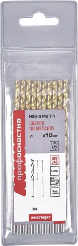 Сверло по металлу Профоснастка №673 Эксперт D 4,2 мм HSS M2 TIN удлин. (6542)/135° din 340, (уп10шт) 30206033 - изображение 2