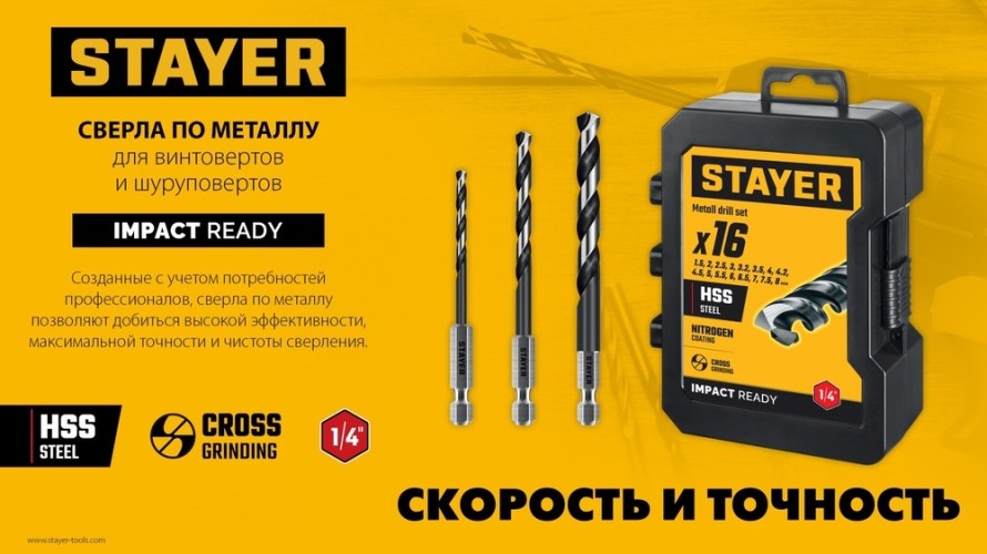 Сверло по металлу STAYER НЕХ-1/4", d 4.0х98 мм 29603-4 - изображение 3