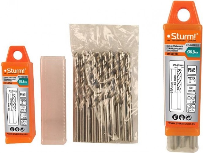 Сверло по металлу Sturm 1055-04-6S8-SS10 6,8х109 мм, 10 шт. - изображение 4