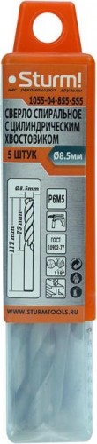 Сверло по металлу Sturm 1055-04-8S5-SS5 8,5х117мм, 5 шт. - изображение 2