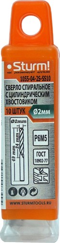 Сверло по металлу Sturm 1055-04-2S-SS10 2,0х49мм, 10 шт. - изображение 2