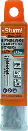 Сверло по металлу Sturm 1055-04-3S2-SS10 3,2х65мм, 10 шт. - изображение 2
