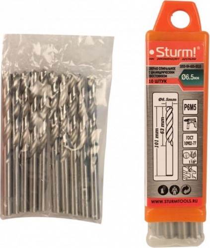 Сверло по металлу Sturm 1055-04-6S5-SS10 6,5х101 мм, 10 шт. - изображение 4