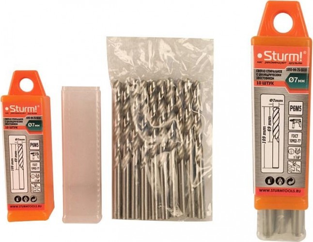 Сверло по металлу Sturm 1055-04-7S-SS10 7,0х109 мм, 10 шт. - изображение 4