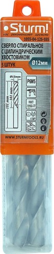Сверло по металлу Sturm 1055-04-12S-SS5 12,0х151 мм, 5 шт - изображение 2