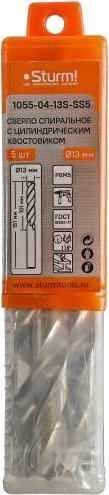 Сверло по металлу Sturm 1055-04-13S-SS5 13,0х151 мм, 5 шт. - изображение 2