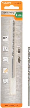 Сверло по металлу Sturm 1055-040-119L 2,0х85 мм, удлинен., 118° - изображение 2
