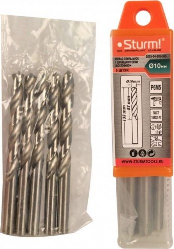 Сверло по металлу Sturm 1055-04-10S5-SS5 10,5х133 мм, 5 шт. - изображение 4