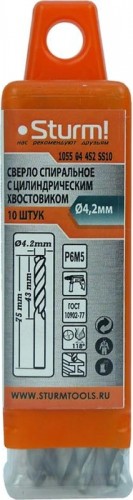 Сверло по металлу Sturm 1055-04-4S2-SS10 4,2х75 мм, 10 шт. - изображение 4
