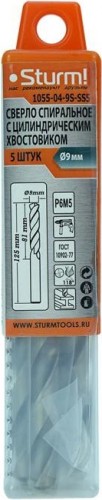 Сверло по металлу Sturm 1055-04-9S5-SS5 9,5х125 мм, 5 шт. - изображение 2