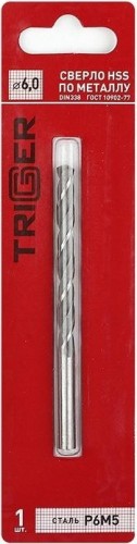 Сверло по металлу TRIGGER 73260 6мм р6м5 тов-122243