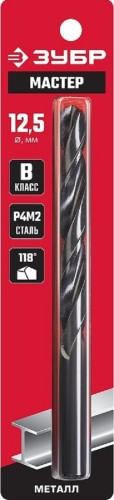 Сверло по металлу ЗУБР МАСТЕР 12.5х151мм, сталь р4м2, класс в 29605-12.5 - изображение 3