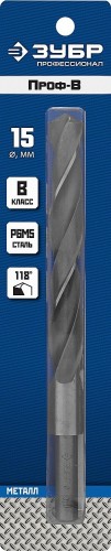 Сверло по металлу ЗУБР ПРОФ 15.0х169мм, проточенный хвотосвик 29621-15 - изображение 2