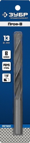 Сверло по металлу ЗУБР ПРОФЕССИОНАЛ 13.0х151мм, сталь р6м5, класс в 29621-13 - изображение 2