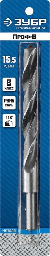 Сверло по металлу ЗУБР ПРОФЕССИОНАЛ 15.5х178мм, проточенный хвотосвик, сталь р6м5, кла 29621-15.5 - изображение 2