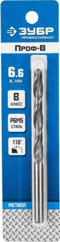Сверло по металлу ЗУБР ПРОФЕССИОНАЛ 6.6х101мм, сталь р6м5, класс в 29621-6.6 - изображение 3