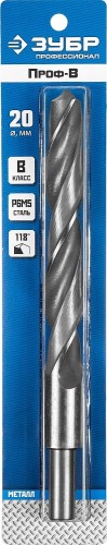 Сверло по металлу ЗУБР ПРОФЕССИОНАЛ 20.0х205мм, проточенный хвотосвик, сталь р6м5, кла 29621-20 - изображение 2