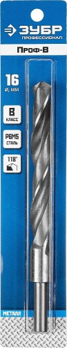 Сверло по металлу ЗУБР ПРОФЕССИОНАЛ 16.0х178мм, проточенный хвостовик, сталь р6м5 29621-16 - изображение 2