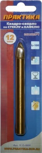 Сверло по стеклу и керамике ПРАКТИКА 12 х 100 мм 035-004 035-004 - изображение 2