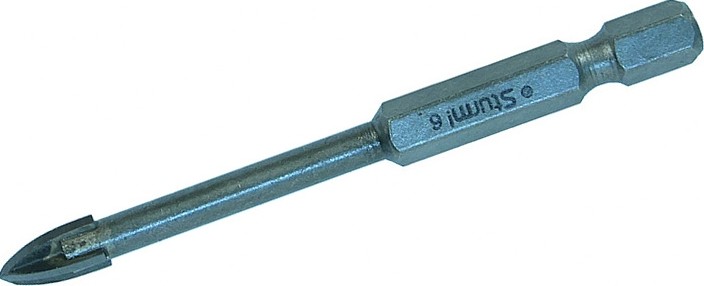 Сверло по стеклу и керамике Sturm 5 380 102 шестигранный хвостовик, 4 грани 5380102