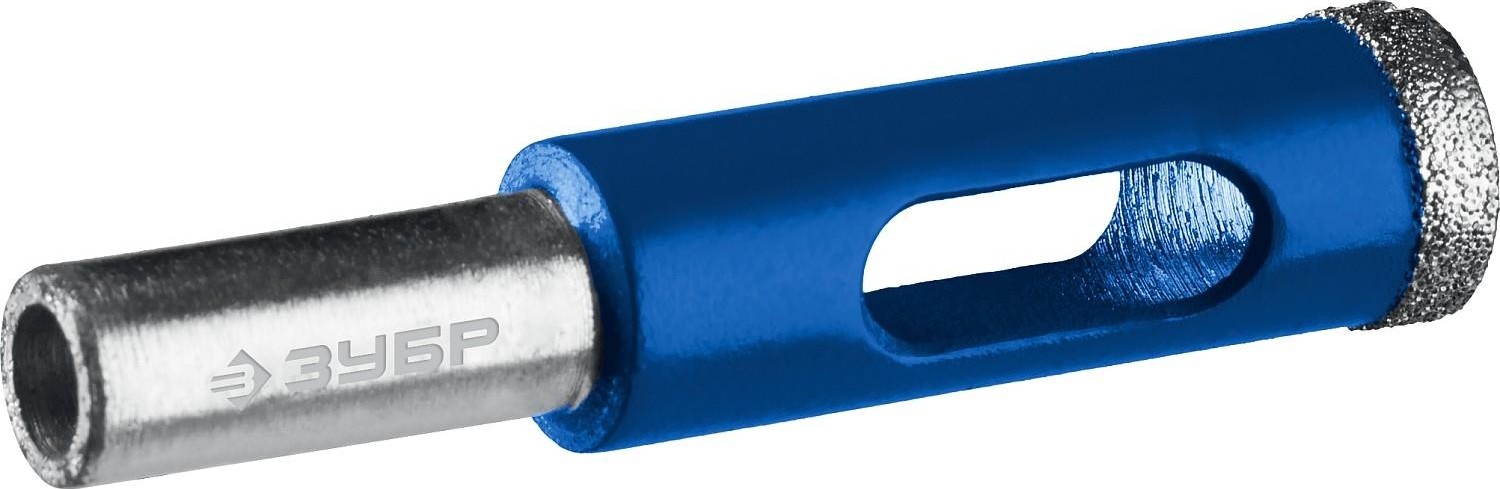 Сверло по стеклу и керамике ЗУБР ПРОФЕССИОНАЛ алмазное трубчатое по кафелю и d=6 мм, зерно р 60, 29850-06 - изображение 2