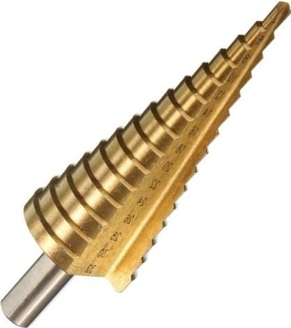 Сверло ступенчатое по металлу D.BOR HSS-TiN 4-32 мм SPIRAL D-SDSP-TIN-04-32-10