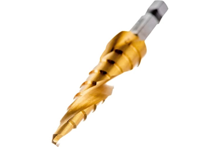 Сверло ступенчатое по металлу HSS, MATRIX 4-5-6-7-8-9-10-11-12 мм, шестигранный хвостовик 72353 - изображение 3