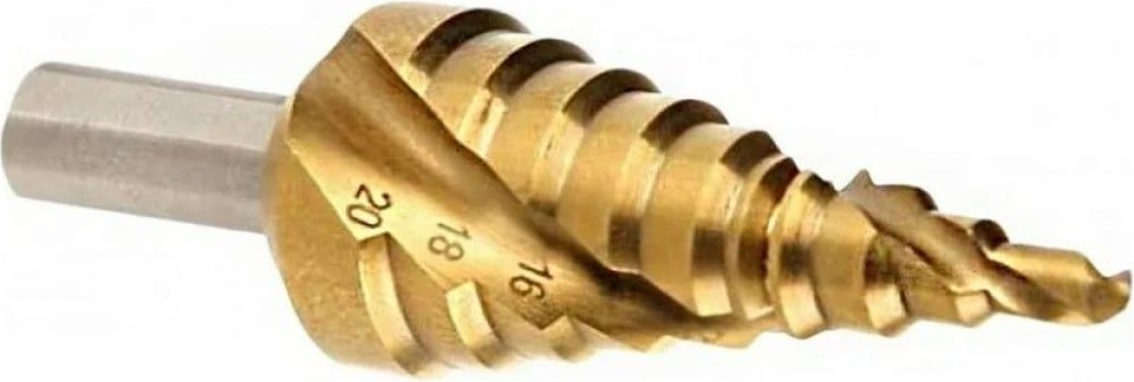Сверло ступенчатое по металлу АТАКА 4-20мм*9ступ. Профи ступ. титан 8089960 - изображение 2