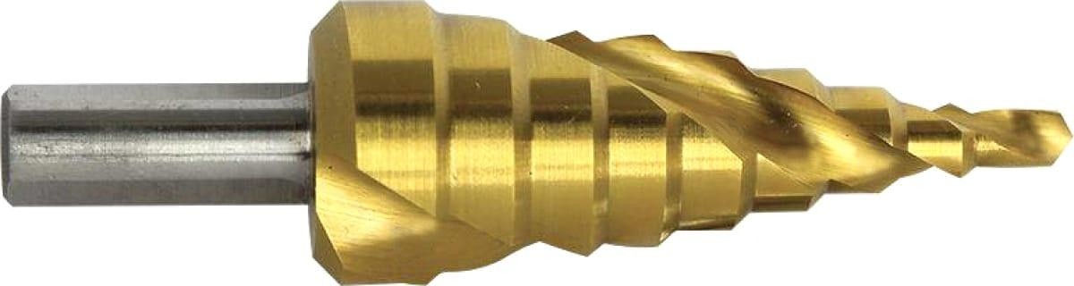 Сверло ступенчатое по металлу АТАКА 4-30мм*14ступ. Профи ступ. титан 8089980