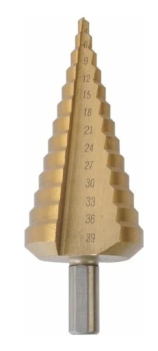 Сверло ступенчатое по металлу Sturm 1055-S439 4-39мм шаг 3мм hss+tin прямое