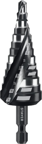 Сверло ступенчатое по металлу STAYER Pro-Max 6-30мм, 13 ступеней 29661-6-30-13