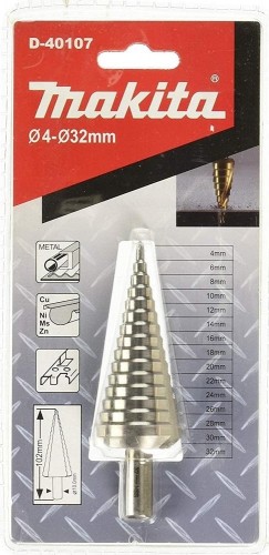 Сверло ступенчатое по металлу MAKITA 4-32 мм D-40107 D-40107 - изображение 2