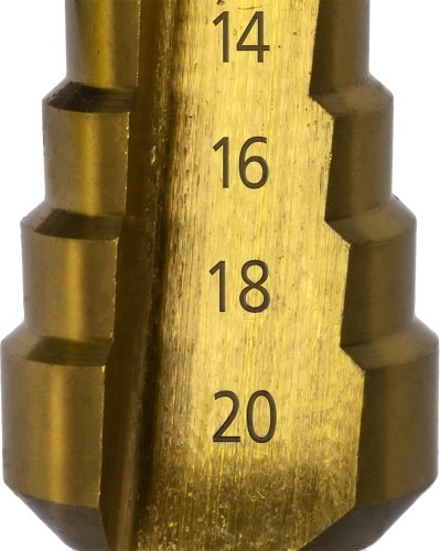 Сверло ступенчатое по металлу ПРАКТИКА 4-20, шаг 2 мм  798-317 ПРОФИ 798-317 - изображение 2