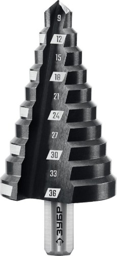 Сверло ступенчатое по металлу ЗУБР 29665-9-36-10_z01 10 ступеней