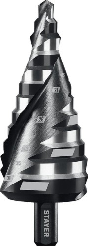 Сверло ступенчатое по металлу STAYER Pro-Max 6-38мм, 12 ступеней 29661-6-38-12